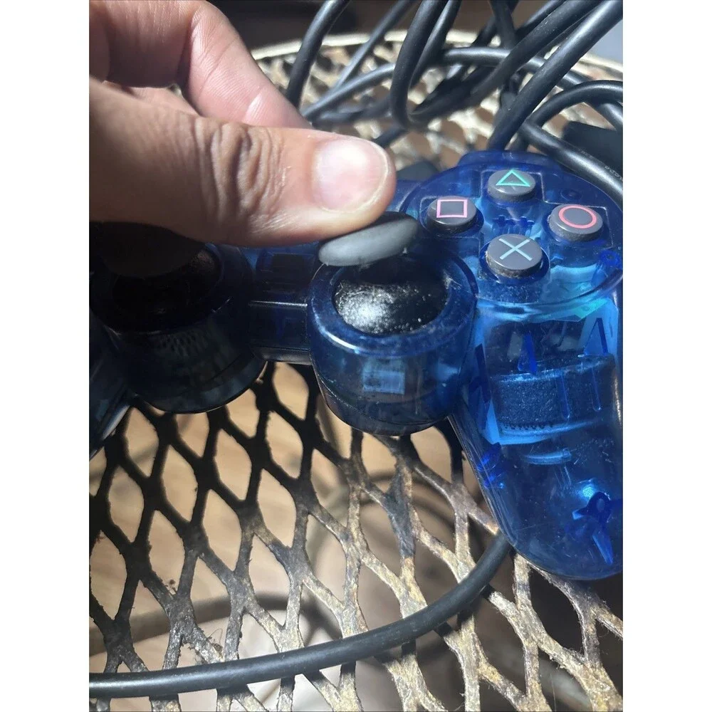 Sony PlayStation 2 PS2 Ocean Blue Clear Controller DualShock OEM SCPH-10010
